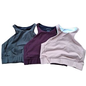 Lot of 3 Ethos Racerback Sports Bra M